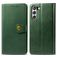 Mobigear Snap Button Samsung Galaxy S21 FE Hoesje Bookcase Portemonnee - Groen
