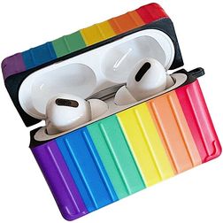 Mobigear Rainbow Apple AirPods Pro 1 Hoesje Flexibel Siliconen - Kleurrijk