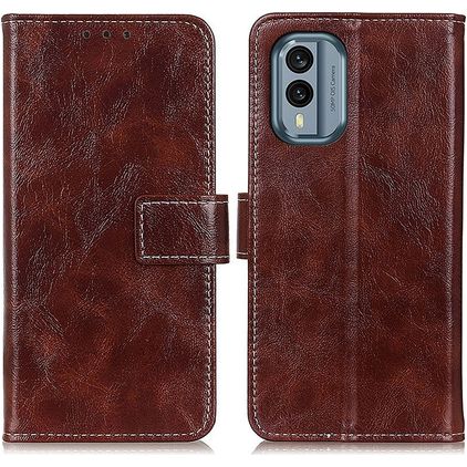 Mobigear Basic Nokia X30 Hoesje Bookcase Portemonnee - Bruin