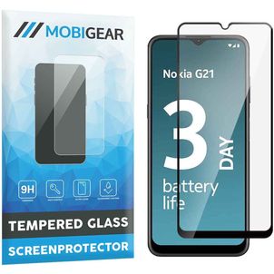 Mobigear Premium Nokia G21 Glazen Screenprotector - Case Friendly - Zwart