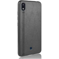 Mobigear Stitch LG K20 (2019) Hoesje Backcover - Zwart
