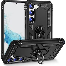 Mobigear Armor Ring Samsung Galaxy S23 Hoesje Hardcase Backcover Shockproof met Ringhouder - Zwart