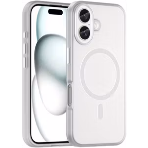 Mobigear Shockproof iPhone 16 MagSafe Hoesje Flexibel TPU Backcover - Wit