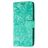 Mobigear Flowers POCO F2 Pro Hoesje Bookcase Portemonnee - Turquoise Mobigear Flowers POCO F2 Pro Hoesje Bookcase Portemonnee - Turquoise