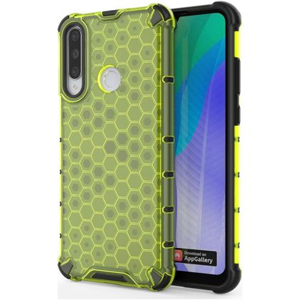 Mobigear Honeycomb Huawei Y6p Hoesje Hardcase Backcover Shockproof - Groen