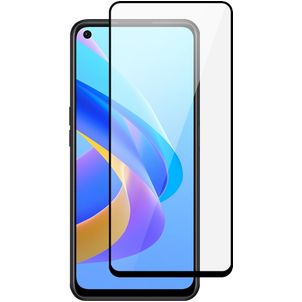 Mobigear Premium OPPO A76 Glazen Screenprotector - Case Friendly - Zwart