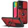 Mobigear Armor Ring Cam Slide Samsung Galaxy M53 Hoesje Hardcase Backcover Shockproof met Ringhouder - Rood