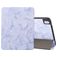 Mobigear Tri-Fold Marble iPad Air 11 Inch (2025) Hoes Bookcase + Stylus Houder - Paars