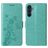 Mobigear Flowers Samsung Galaxy A17 Hoesje Bookcase Portemonnee - Groen