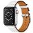 Mobigear Torino Leren Apple Watch Bandje Gespsluiting - 42/41/40/38 mm - Wit