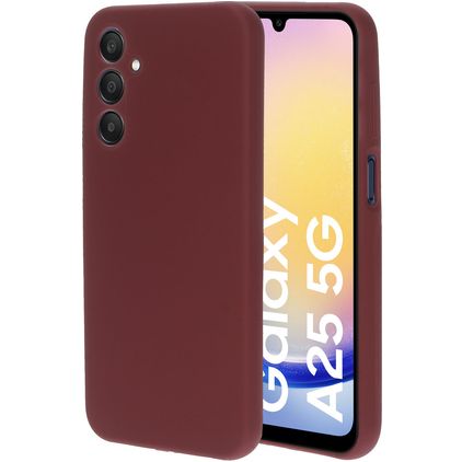 Mobiparts Samsung Galaxy A25 Siliconen Hoesje Backcover - Plum Red