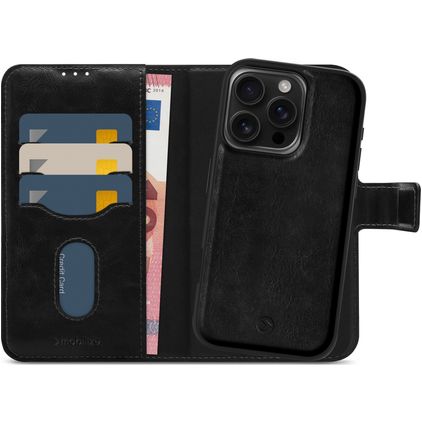 Mobilize MagSafe Gelly Wallet iPhone 16 Pro MagSafe Hoesje Uitneembare 2in1 Bookcase Portemonnee - Zwart