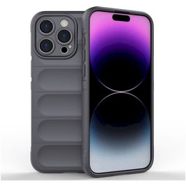 Mobigear Bumpy iPhone 15 Pro Max Hoesje Flexibel TPU Backcover - Charcoal Mobigear Bumpy iPhone 15 Pro Max Hoesje Flexibel TPU Backcover - Charcoal
