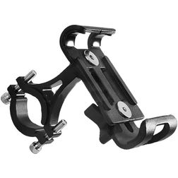 Mobigear Alloy Fixing Telefoonhouder Fiets / Motor Fietsstuur Bevestiging Klem Universeel - Zwart