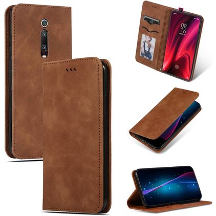 Mobigear Retro Slim Xiaomi Mi 9T Hoesje Bookcase Portemonnee - Bruin