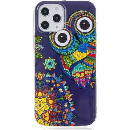 Mobigear Design iPhone 12 Pro Max Hoesje Flexibel TPU Backcover - Uil