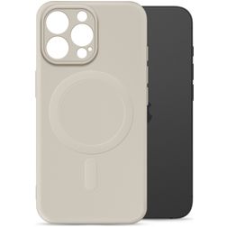 My Style Protective Flex iPhone 15 Pro MagSafe Hoesje Flexibel TPU Backcover - Antique White