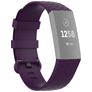 Mobigear Cross Siliconen Fitbit Charge 4 Bandje Gespsluiting - Bordeaux Rood