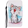 Mobigear Design OnePlus 8 Hoesje Bookcase Portemonnee - Kat