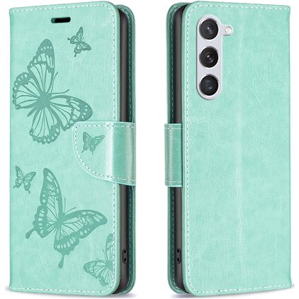 Mobigear Butterfly Samsung Galaxy S24 Hoesje Bookcase Portemonnee - Groen