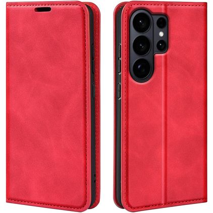 Mobigear Retro Slim Samsung Galaxy S26 Ultra Hoesje Bookcase Portemonnee - Rood