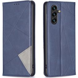 Mobigear Rhombus Slim Samsung Galaxy A35 Hoesje Bookcase - Blauw