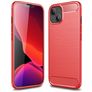Mobigear Brushed Slim iPhone 13 Hoesje Flexibel TPU Backcover - Rood
