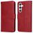 Mobigear Wallet Samsung Galaxy S24 Plus Hoesje Bookcase Portemonnee - Rood