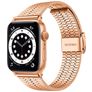 Mobigear Kopenhagen Stalen Apple Watch Bandje Klemsluiting - 49/46/45/44 mm - Roségoud