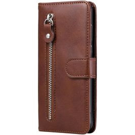 Mobigear Zipper Huawei P40 Lite 5G Hoesje Bookcase Portemonnee - Bruin