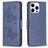Mobigear Butterfly iPhone 15 Pro Hoesje Bookcase Portemonnee - Blauw