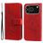 Mobigear Flowers iPhone 18 Pro Hoesje Bookcase Portemonnee - Rood