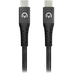 Mobilize Strong Nylon USB-C naar USB-C Kabel 1 m - Zwart