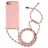 Mobigear Lanyard iPhone SE (2022) Flexibel TPU Hoesje met koord - Roze