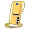 Mobigear Lanyard Card Samsung Galaxy S26 Plus Siliconen Hoesje met koord en Pasjeshouder - Geel