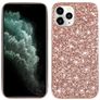 Mobigear Glitter iPhone 12 Hoesje Hardcase Backcover - Roségoud