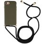 Mobigear Lanyard iPhone SE (2022) Flexibel TPU Hoesje met koord - Groen