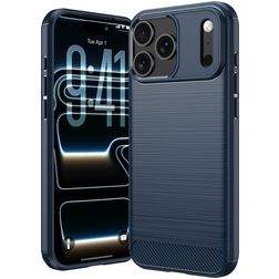 Mobigear Brushed Slim iPhone 18 Pro Max Hoesje Flexibel TPU Backcover - Blauw