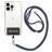 Mobigear Nylon Lanyard Universeel Telefoonkoord Verstelbaar - Zwart / Grijs