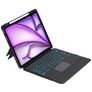 Mobigear Detachable Rotating iPad Air 13 Inch (2024) Hoes QWERTY Bluetooth Toetsenbord Bookcase + Stylus Houder - Zwart