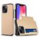 Mobigear Card iPhone 15 Plus Hoesje Hardcase Backcover Shockproof met Pasjeshouder - Goud