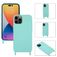 Mobigear Lanyard iPhone 14 Pro Max Siliconen Hoesje met koord - Turquoise