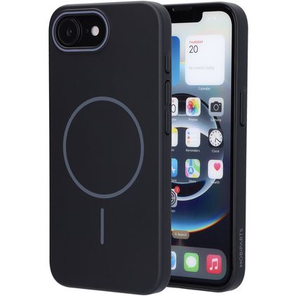 Mobiparts Slim Line iPhone 16e MagSafe Hoesje Hardcase Backcover - Onyx Black
