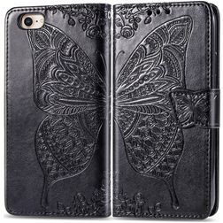 Mobigear Butterfly iPhone 17e Hoesje Bookcase Portemonnee - Zwart
