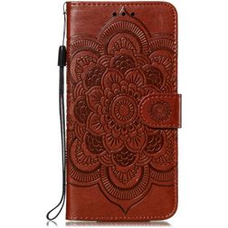 Mobigear Mandala iPhone 11 Hoesje Bookcase Portemonnee - Bruin