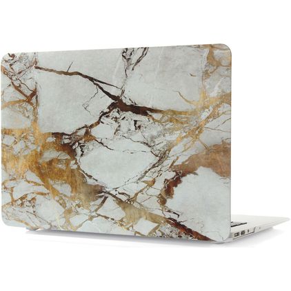 Mobigear Marble MacBook Pro 13 Inch (2016-2023) Hoes Hardshell Laptopcover MacBook Case - Bruin - Model A1706 / A1708 / A1989 / A2159 / A2289 / A2251 / A2338