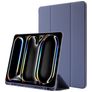 Mobigear Tri-Fold Gel iPad Pro 11 Inch (2025) Hoes TPU,Kunstleer Bookcase + Stylus Houder - Paars