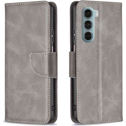 Mobigear Excellent Motorola Moto G200 5G Hoesje Bookcase Portemonnee - Grijs