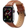 Mobigear Bologna Leren Apple Watch Bandje Gespsluiting - 49/46/45/44 mm - Bruin