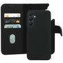 Mobiparts Samsung Galaxy A25 Hoesje Echt Leer Uitneembare 2in1 Bookcase Portemonnee - Zwart
